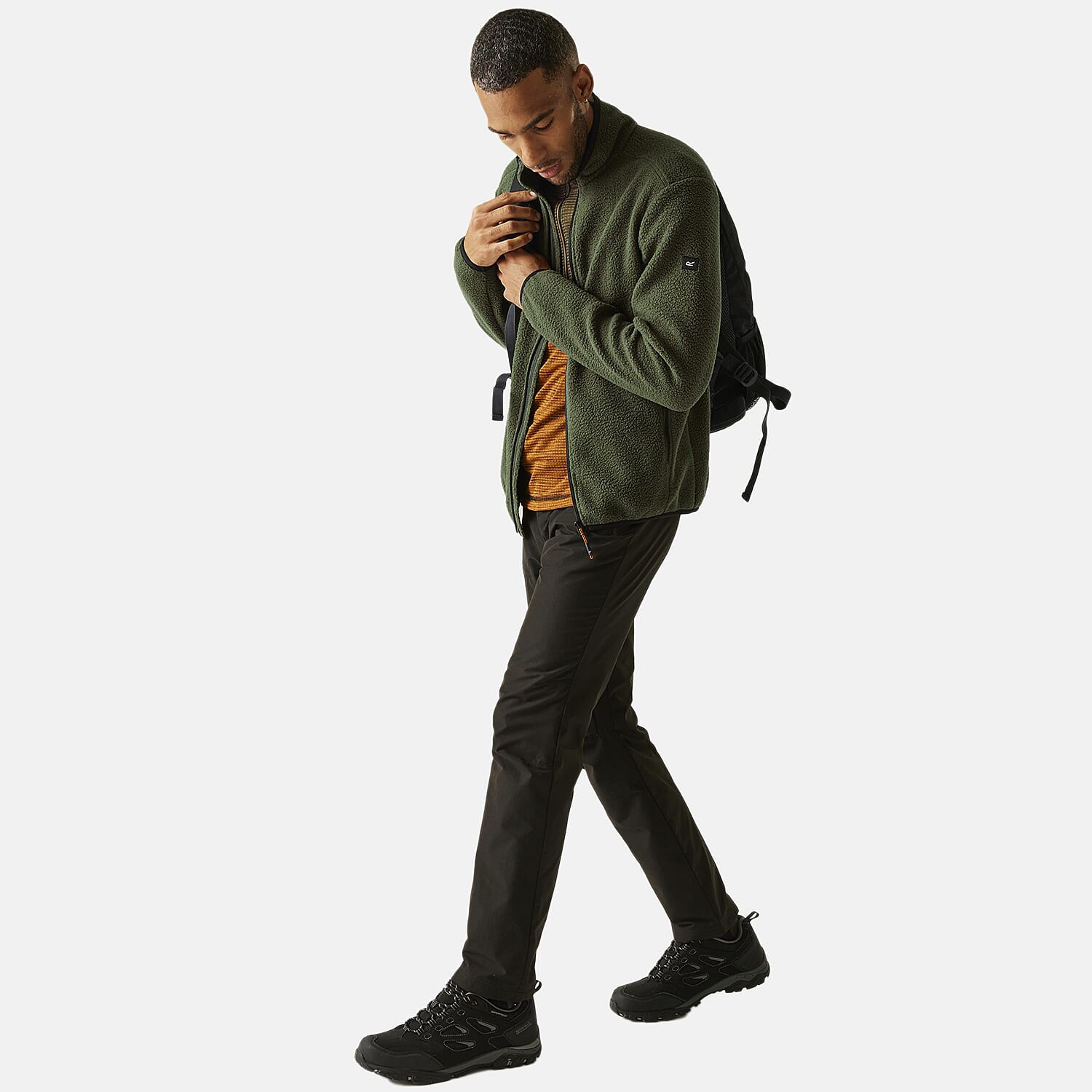 Regatta Mens Full-Zip Lightweight Fleece (Size L) - Olive Night 8359204 0