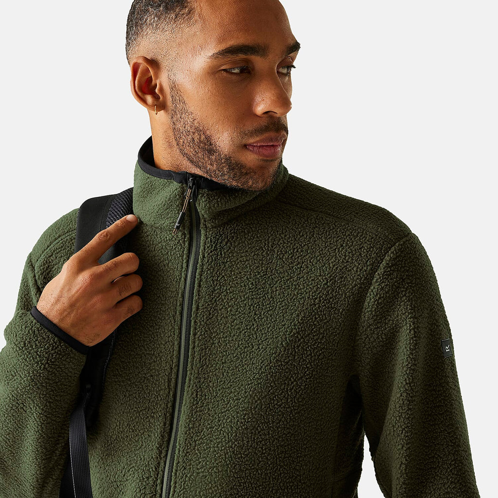 Regatta Mens Full-Zip Lightweight Fleece (Size L) - Olive Night
