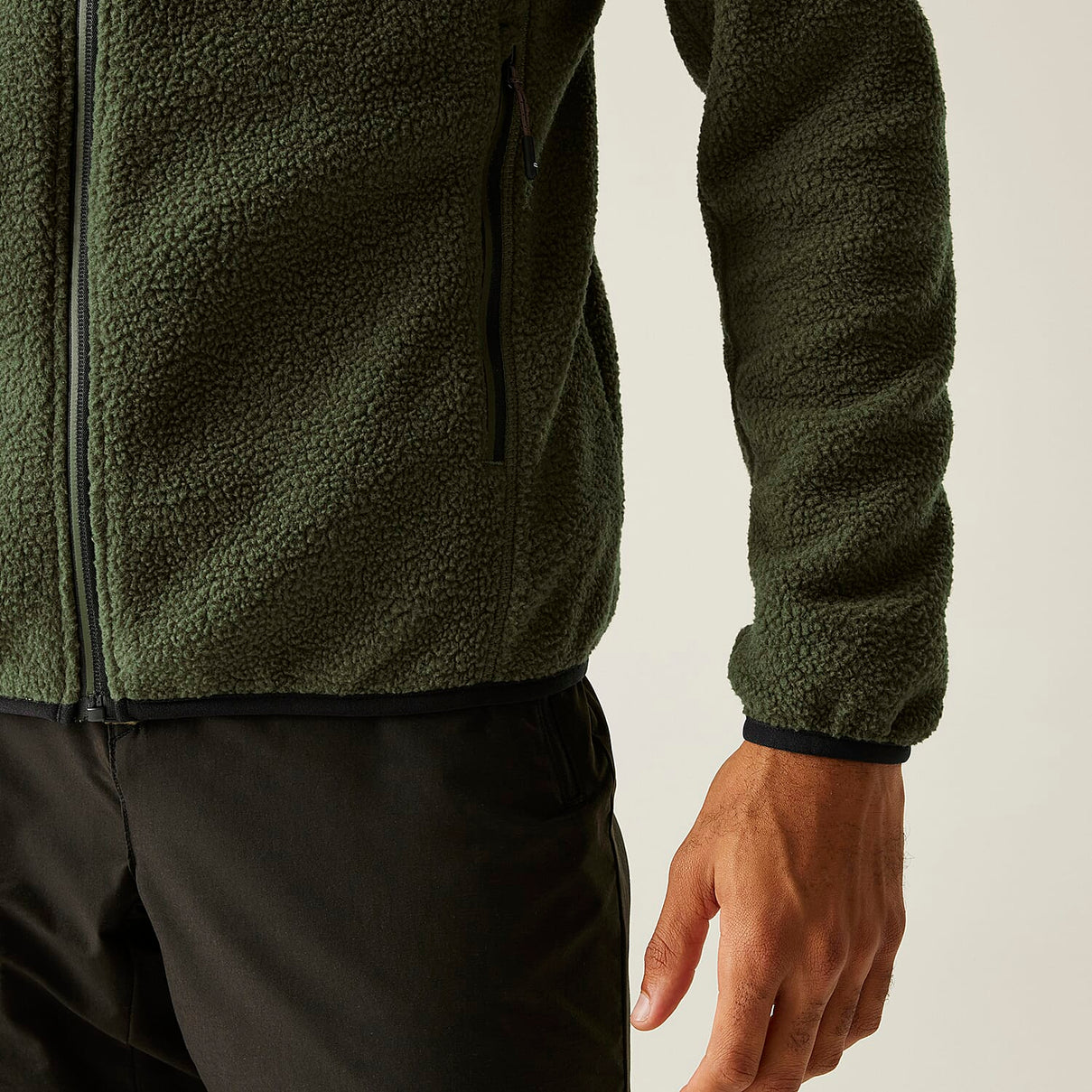 Regatta Mens Full-Zip Lightweight Fleece (Size L) - Olive Night 8359204 4