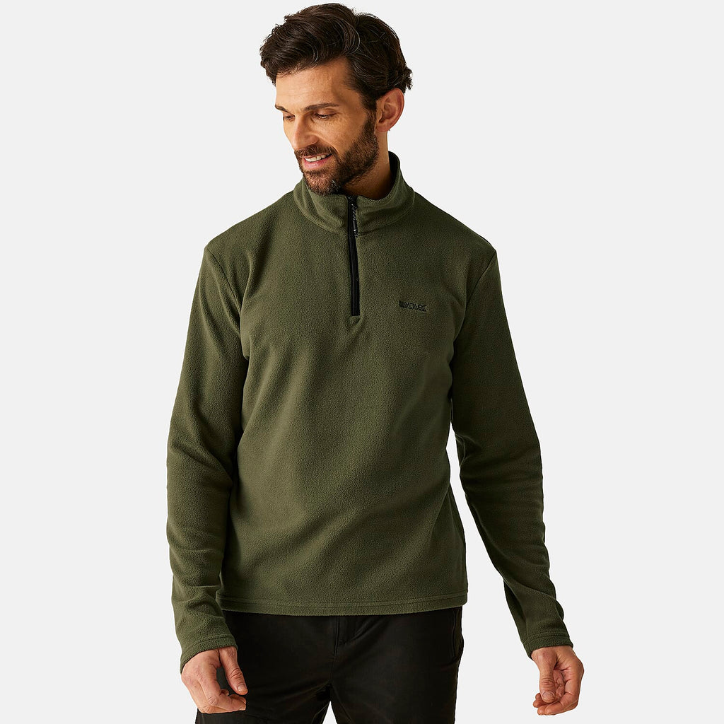 Regatta Mens Lightweight Half-Zip Fleece (Size L) - Green