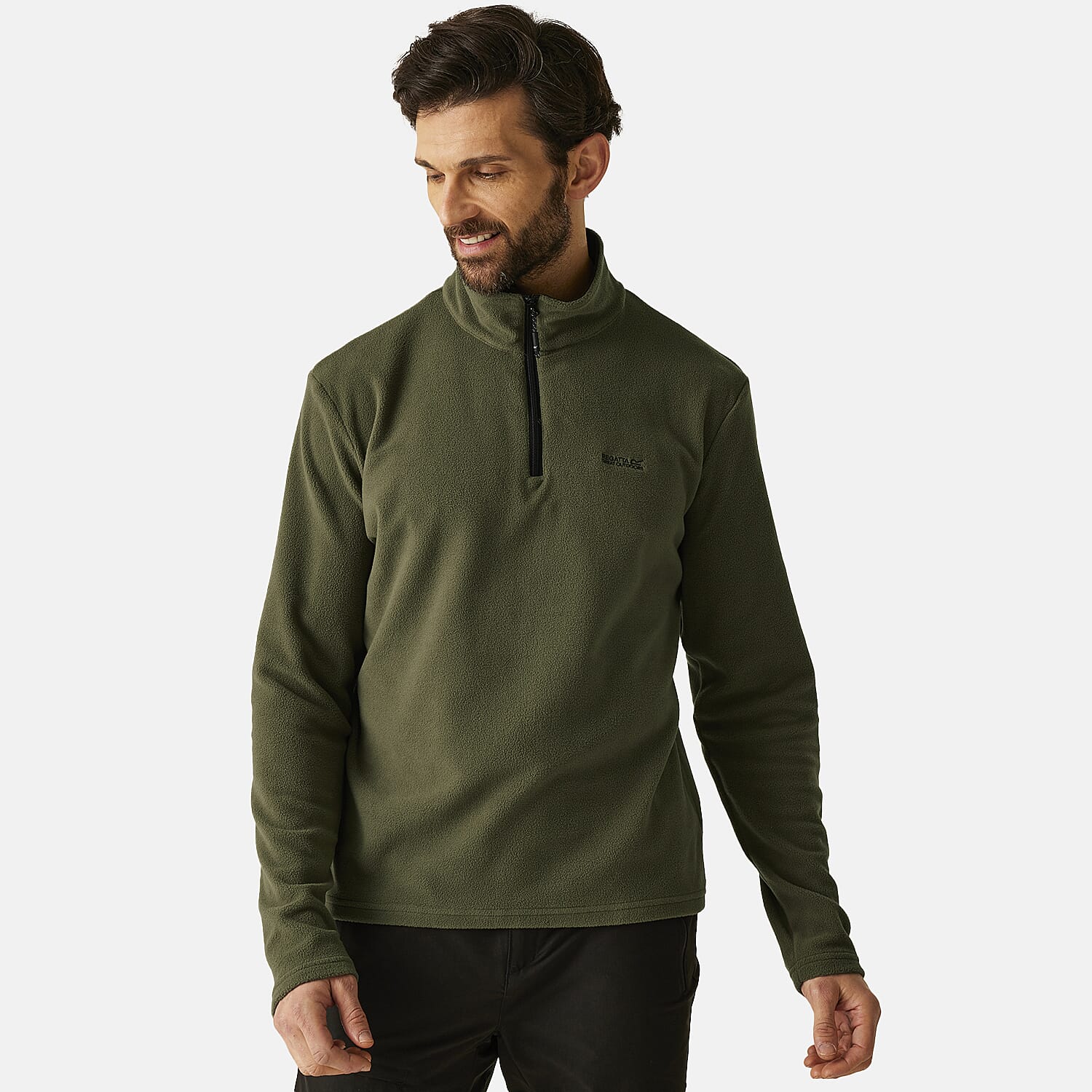 Regatta Men's Lightweight Half-Zip Fleece (Size L) - Green 8289403 1