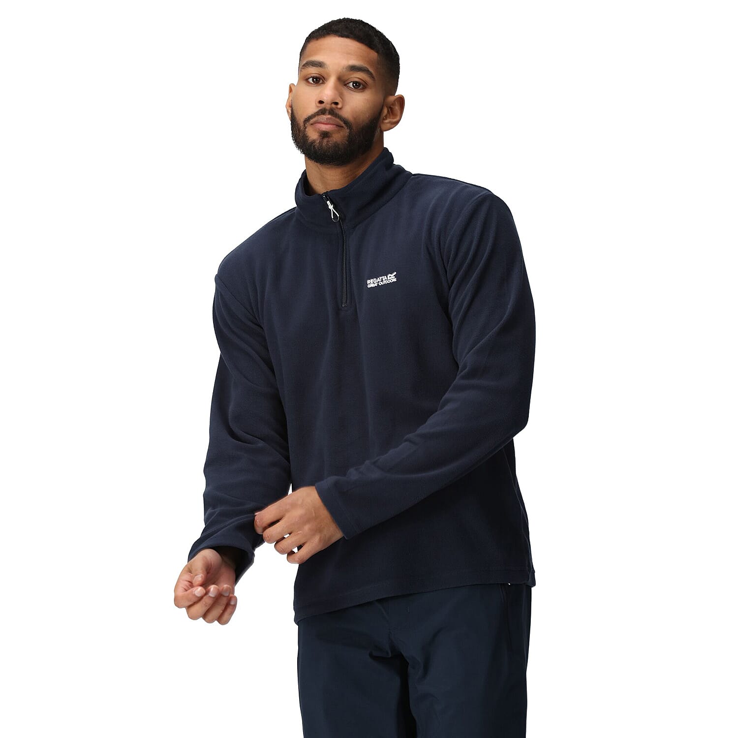 Regatta Mens Thompson Lightweight Half Zip Fleece (Size L) - Navy 7727816 3