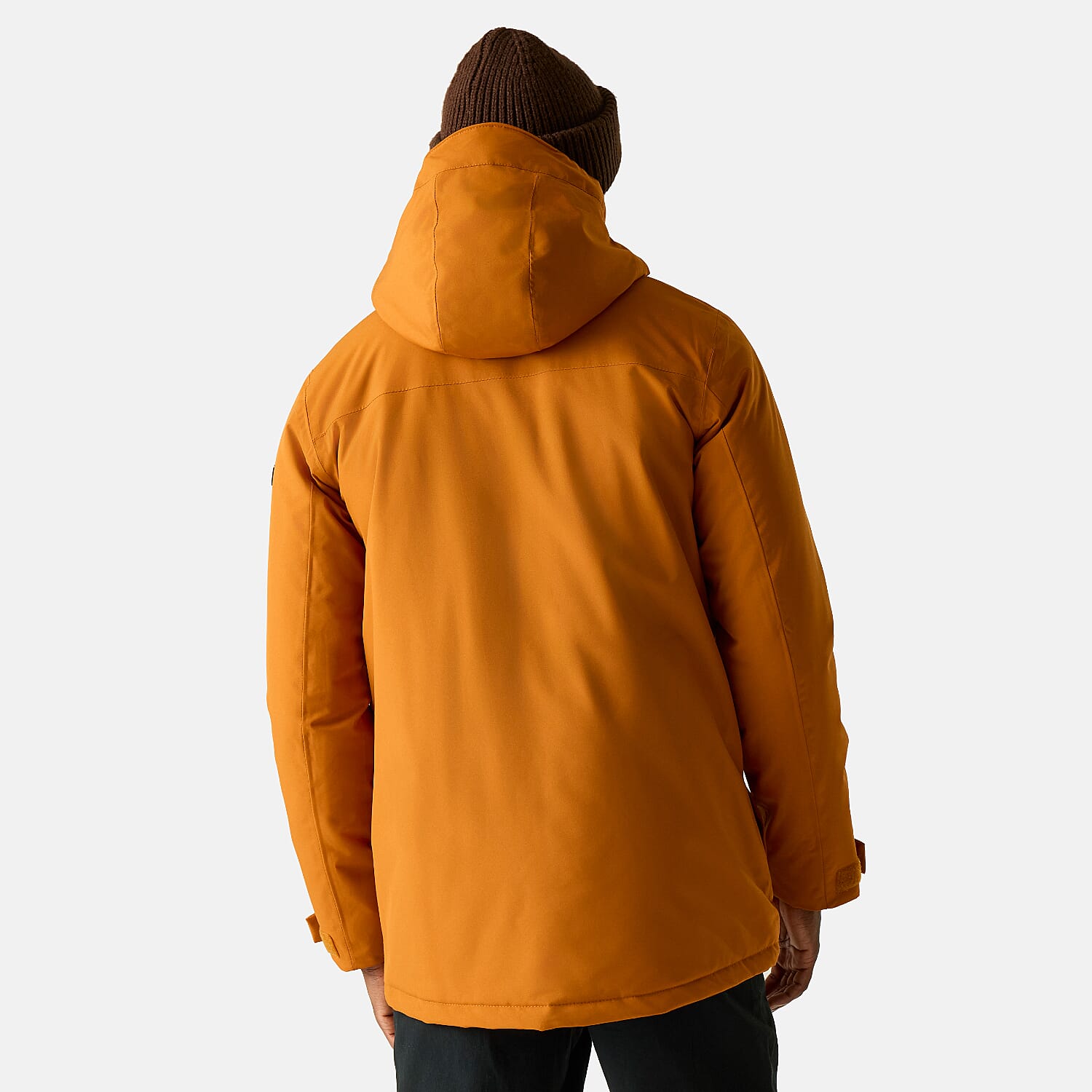Regatta Mens Waterproof Thermoguard Insulated Jacket With High Collar Hood, Storm Cuffs &amp; Adjustable Hem (Size L) - Orange 8462016 2