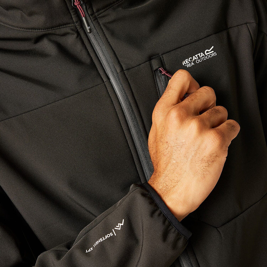 Regatta Mens Waterprrof Windproof Softshell Jacket (Size XL) - Black