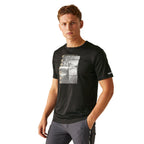 REGATTA Mens Fingal VIII Graphic Print T-Shirt (Size M) - Black