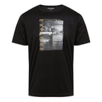 REGATTA Mens Fingal VIII Graphic Print T-Shirt (Size M) - Black