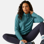 Regatta Womens Lightweight Half Zip Fleece (Size 14) - Storm Blue
