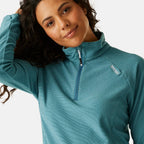 Regatta Womens Lightweight Half Zip Fleece (Size 14) - Storm Blue