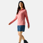 Regatta Womens Lightweight Half-Zip Fleece (Size 18) - Peach