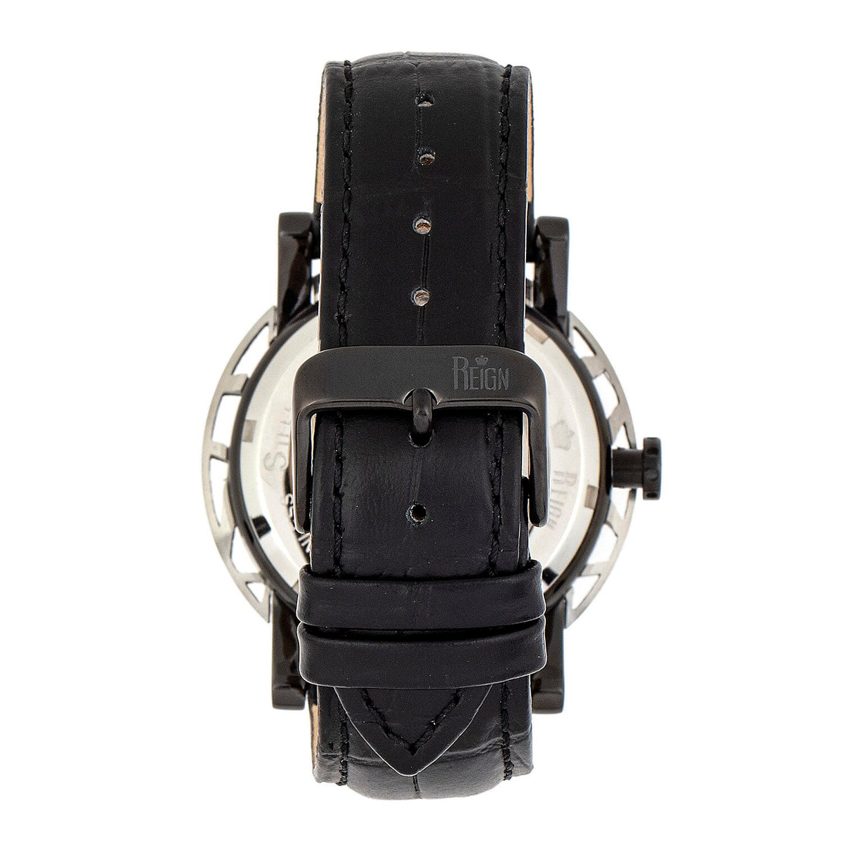 Reign Stavros Automatic Skeleton Leather-Band Watch 7754653 4