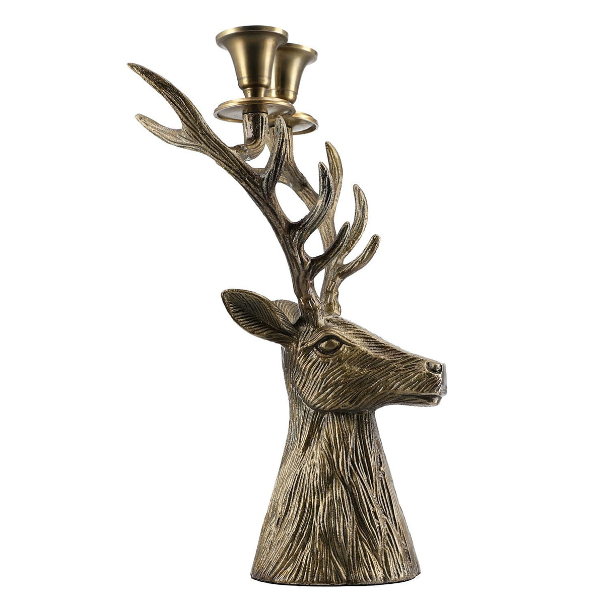 Reindeer Figurine Tealight Holder (Size 32x22x15 Cm) - Golden 7132715 6