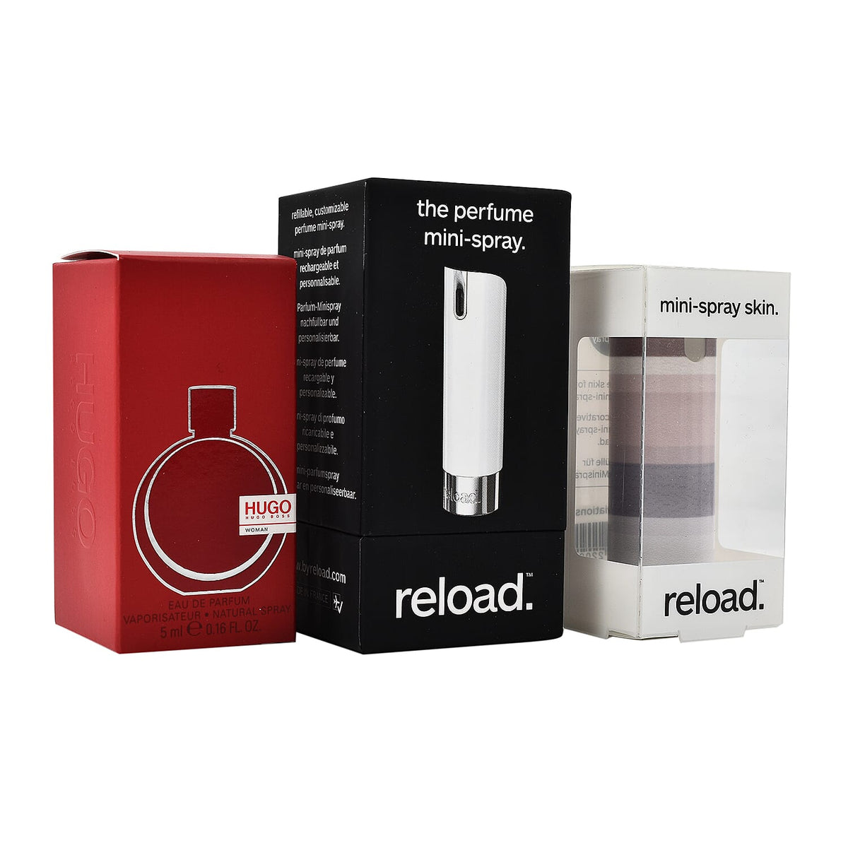 Reload Mini Perfume Spray White Hugo Boss Woman - 5ml and Grey Skin - Grey Variations 6888491 1
