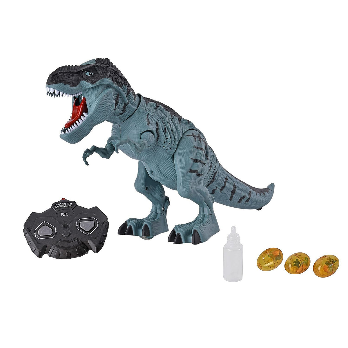 Remote Controlled Spray Laying Tyrannosaurus Rex with Projection - Blue  (Requires 5AA Batteries - not Incld) 7577387 0