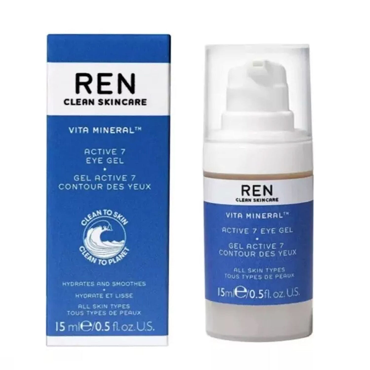 REN Clean Skincare Vita Mineral Active 7 Radiant Eye Gel - 15ml 7962996 0