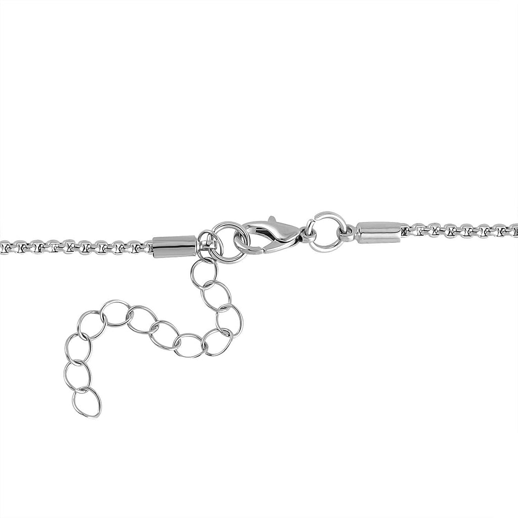White Austrian Crystal Enamelled Necklace (Size - 24-2 inch Ext.)