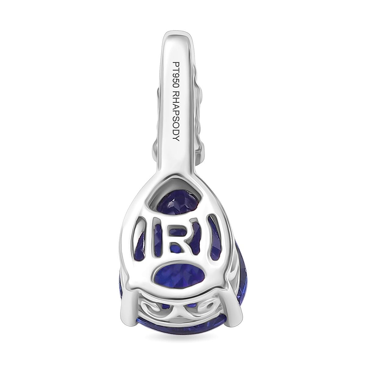 Rhapsody 2.4 Ct. AAAA Tanzanite &amp; White Diamond (VS-EF) Pendant in 950 Platinum 8251605 5