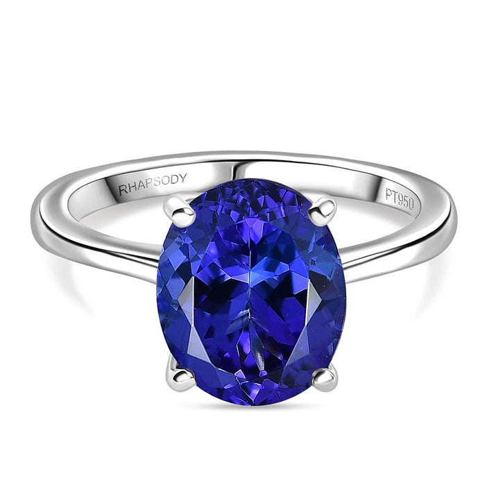 Rhapsody 4.12 Ct. AAAA Tanzanite Solitaire Ring in 950 Platinum 8306244 1
