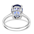 Rhapsody 950 Platinum AAAA Tanzanite Solitaire Ring 4.12 Ct, Platinum Wt. 4.08 Gms.