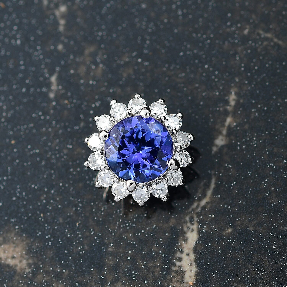 LUXURIANT 950 Platinum AAA Tanzanite and Lab Grown Diamond (SI-G/H) Pendant 1.14 Ct. 8158201 3