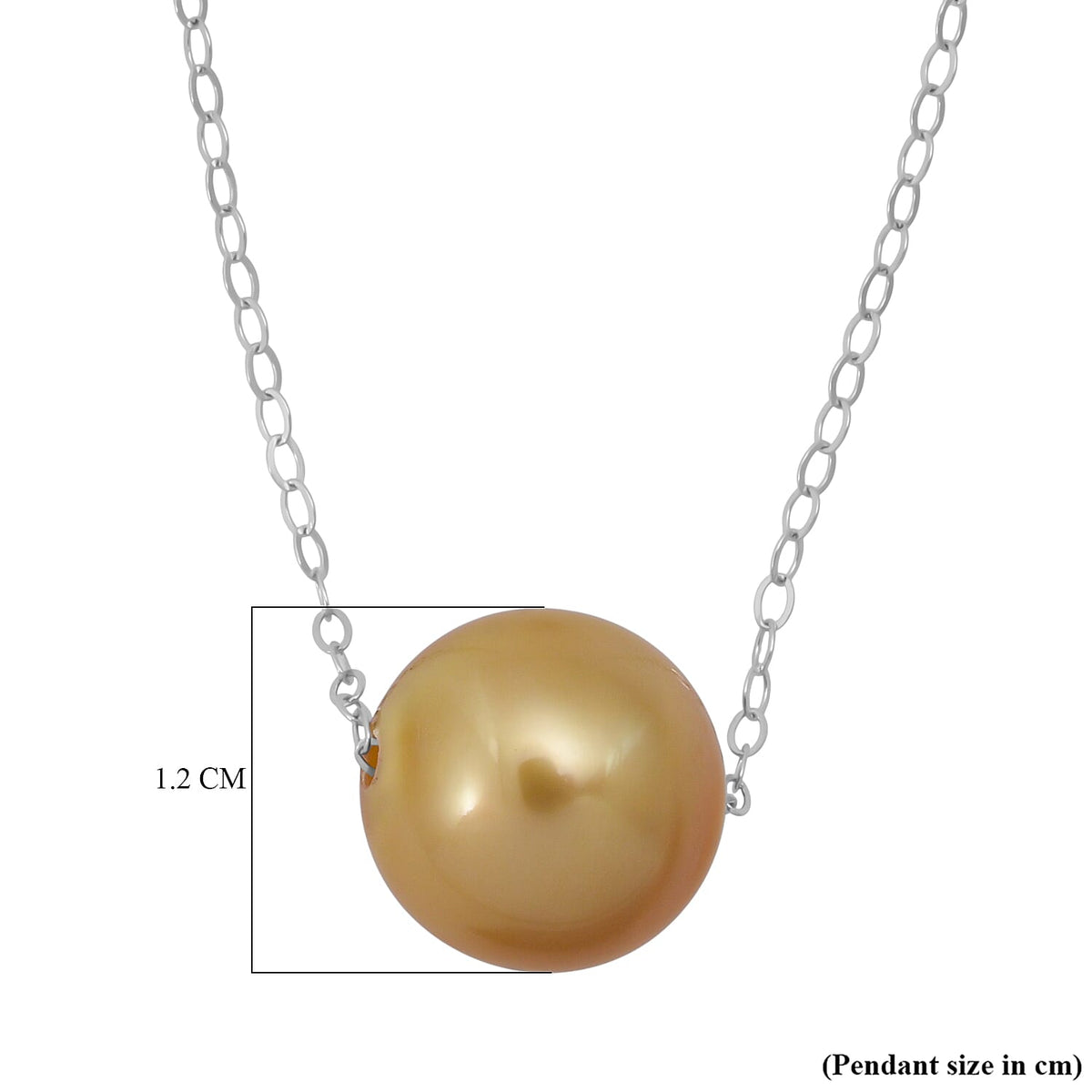 Royal Bali Collection - Rhapsody 950 Platinum - AAAA Golden Colour South Sea Pearl (9-11mm) Necklace (Size - 18) with Spring Ring Clasp V32521164 6