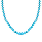 950 Platinum AAAA  Arizona Sleeping Beauty Turquoise Necklace (Size - 18) 69.50 Ct