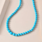 950 Platinum AAAA  Arizona Sleeping Beauty Turquoise Necklace (Size - 18) 69.50 Ct