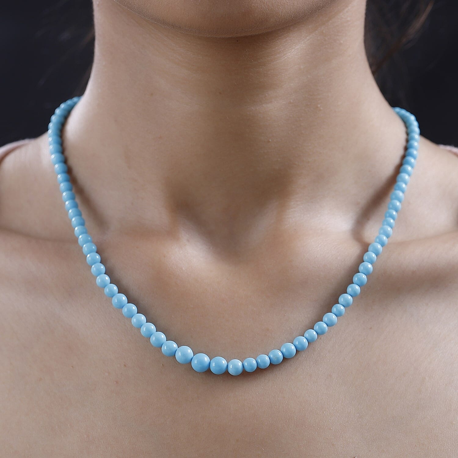 950 Platinum AAAA  Arizona Sleeping Beauty Turquoise Necklace (Size - 18) 69.50 Ct 7573369 3