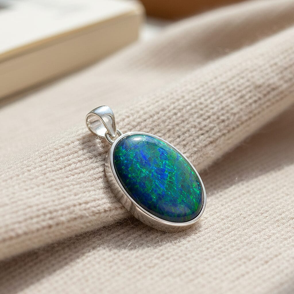 Rhapsody 950 Platinum AAAA Boulder Opal Solitaire Pendant 10.01 Ct 8359531 2