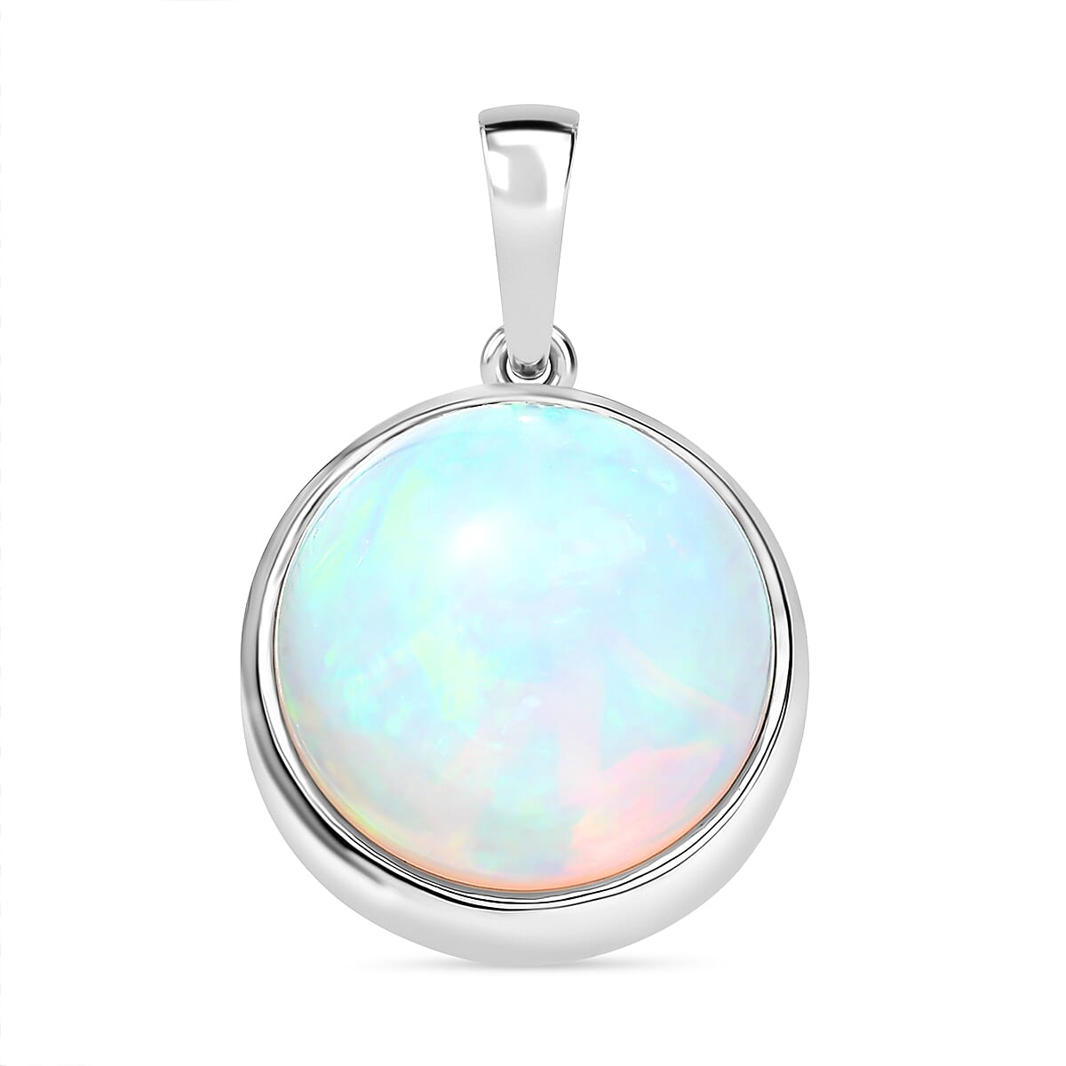 RHAPSODY 5.05 Ct. AAAA Ethiopian Opal Solitaire Pendant in 950 Platinum 8198280 0