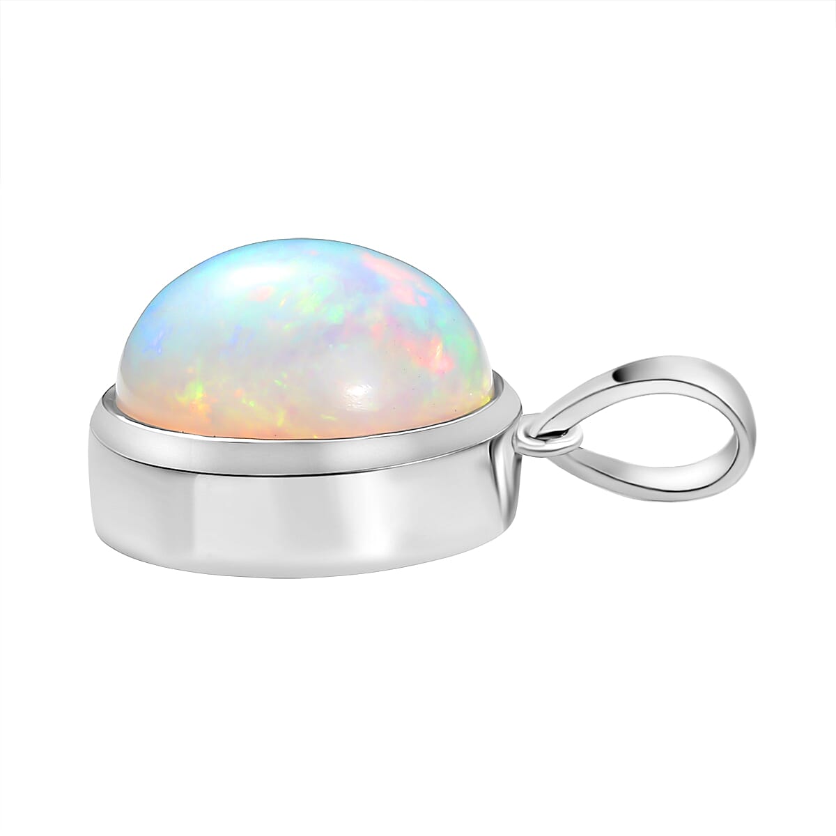 RHAPSODY 5.05 Ct. AAAA Ethiopian Opal Solitaire Pendant in 950 Platinum 8198280 4