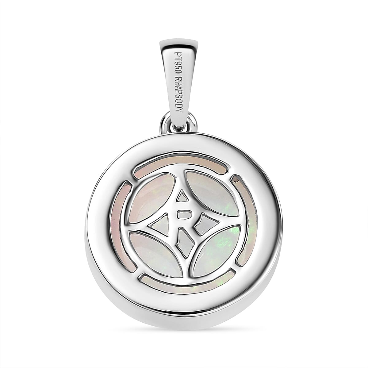 RHAPSODY 5.05 Ct. AAAA Ethiopian Opal Solitaire Pendant in 950 Platinum 8198280 5