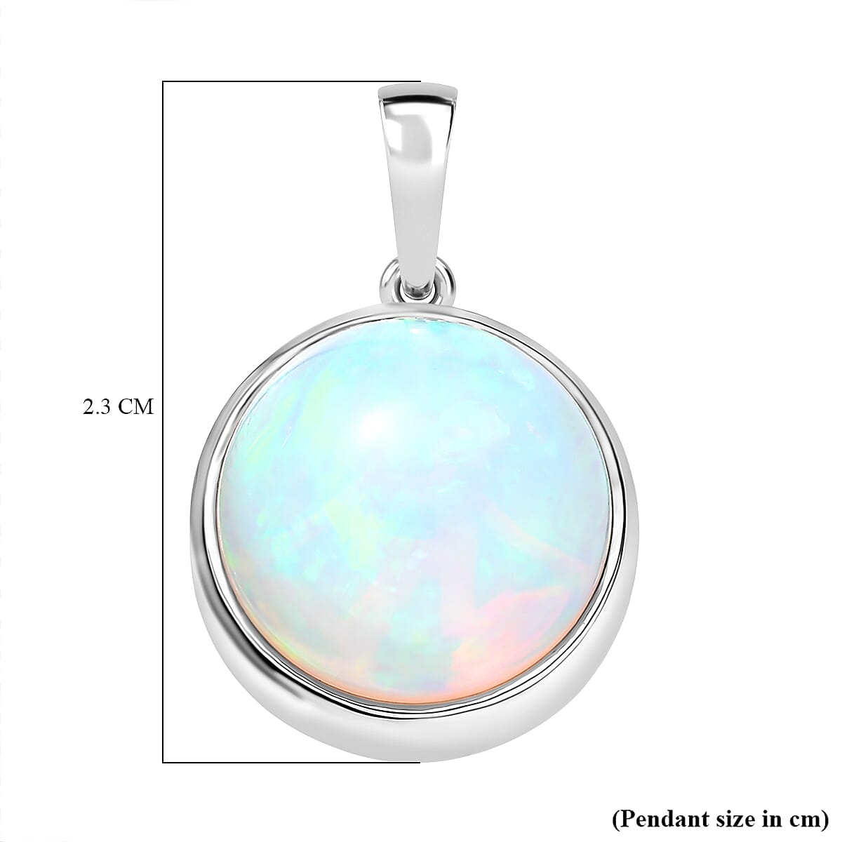RHAPSODY 5.05 Ct. AAAA Ethiopian Opal Solitaire Pendant in 950 Platinum 8198280 6