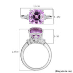 Rhapsody 950 Platinum AAAA Natural Martha Rocha Kunzite & Natural White Diamond (VS-EF) Ring 5.90 Ct, Platinum Wt. 6.90 Gms.