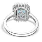 RHAPSODY 950 Platinum AAAA Lagoon Tourmaline & White Diamond  (VS-E-F) Ring 1.76 Ct
