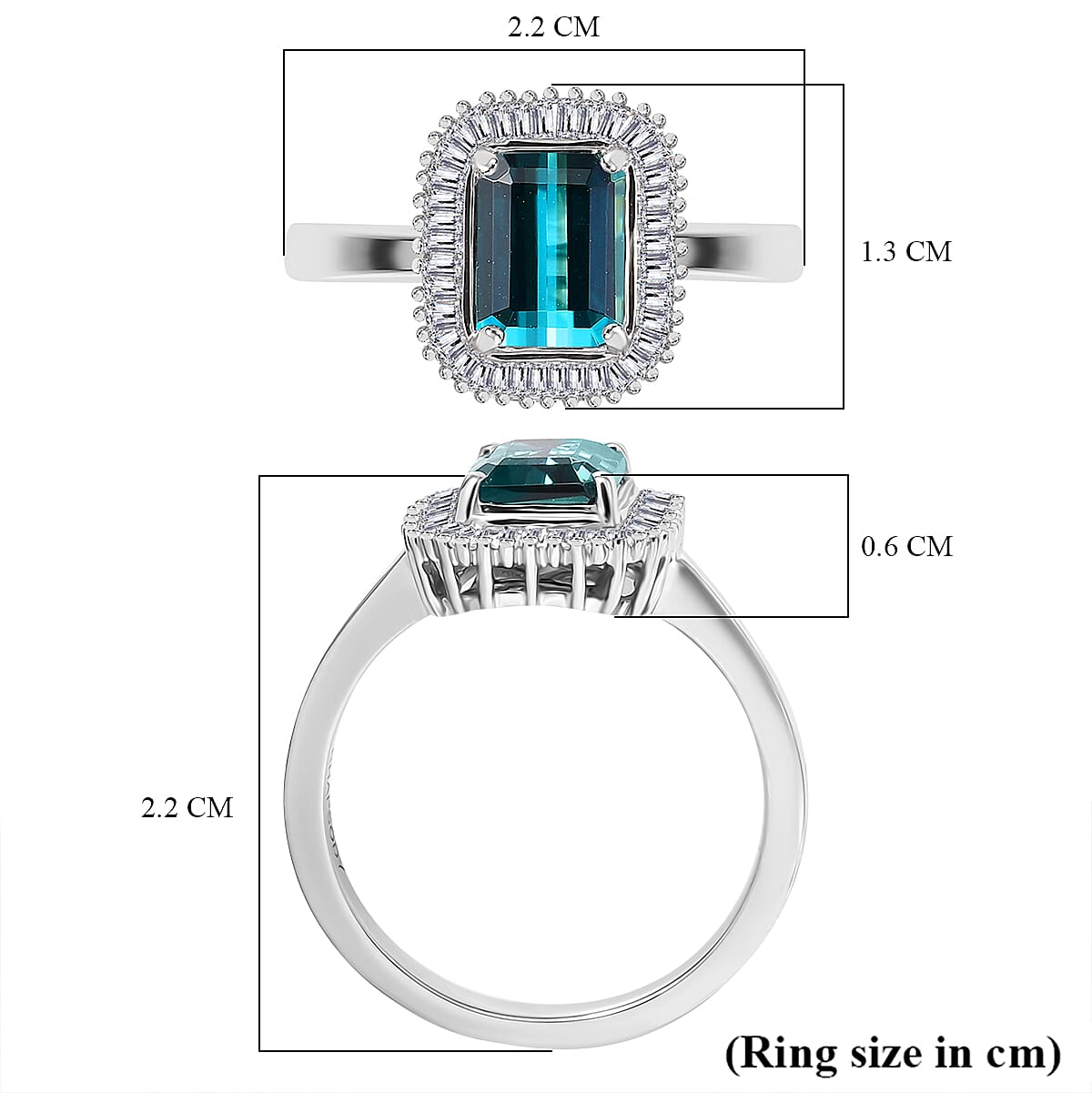 Rhapsody 950 Platinum AAAA Lagoon Tourmaline, White Diamond EF, VS2 Halo Ring 1.74 ct. 7948678 6