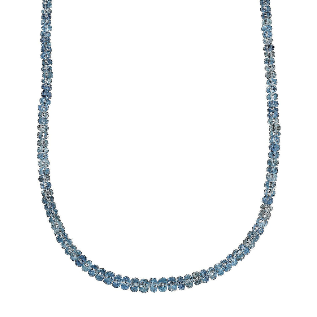 Rhapsody 950 Platinum AAAA Santamaria Aquamarine Necklace (Size - 18), Platinum Wt.1.3 Gms  72.000  Ct.