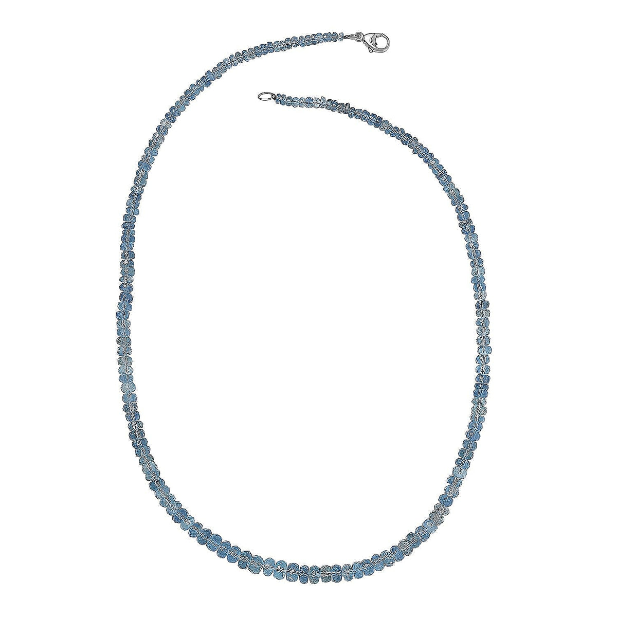 Certified &amp; Appraised RHAPSODY 72 Ct. AAAA Santamaria Aquamarine Necklace (Size - 18) in 950 Platinum, Platinum Wt.1.3 Gms 8322509 5