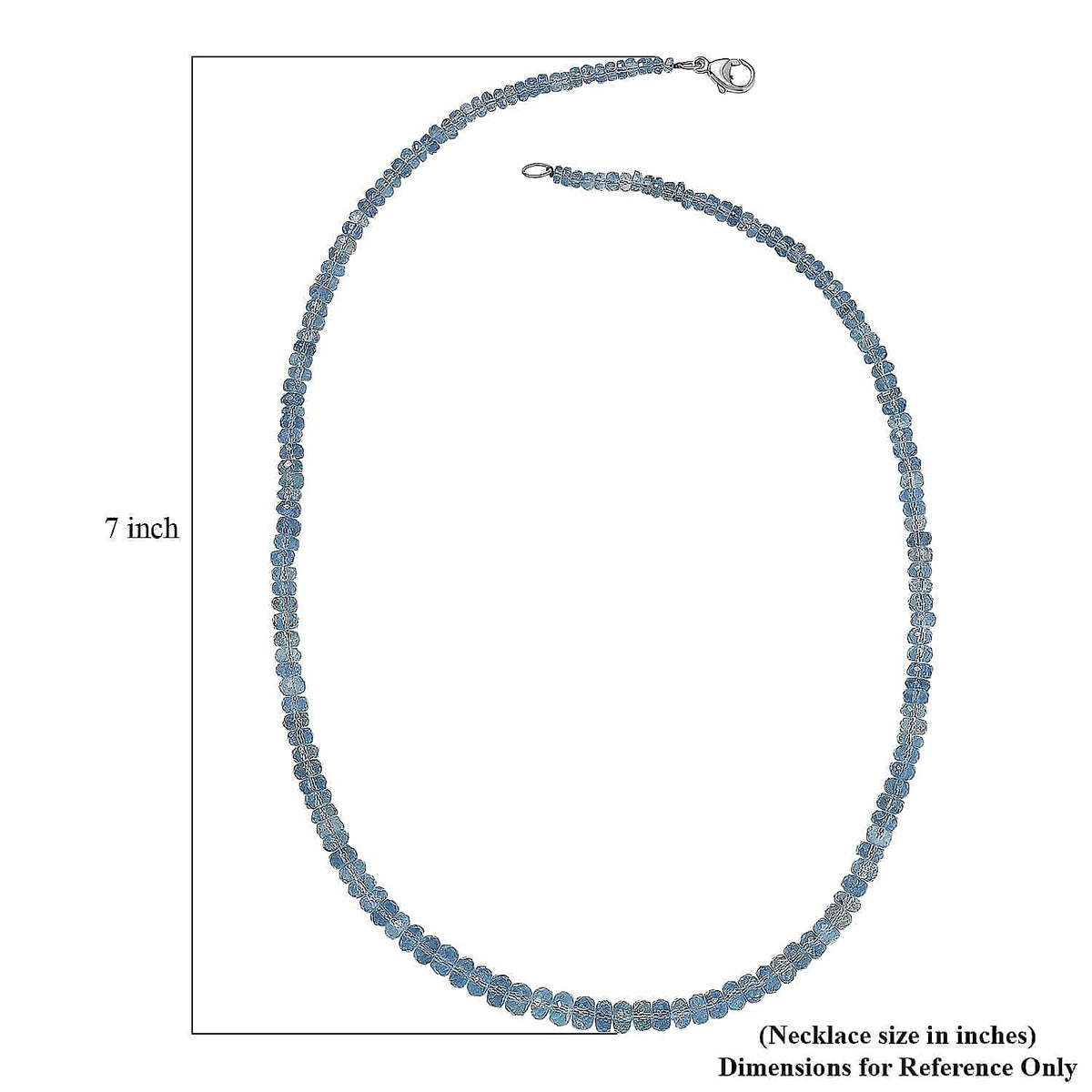 Certified &amp; Appraised RHAPSODY 72 Ct. AAAA Santamaria Aquamarine Necklace (Size - 18) in 950 Platinum, Platinum Wt.1.3 Gms 8322509 7