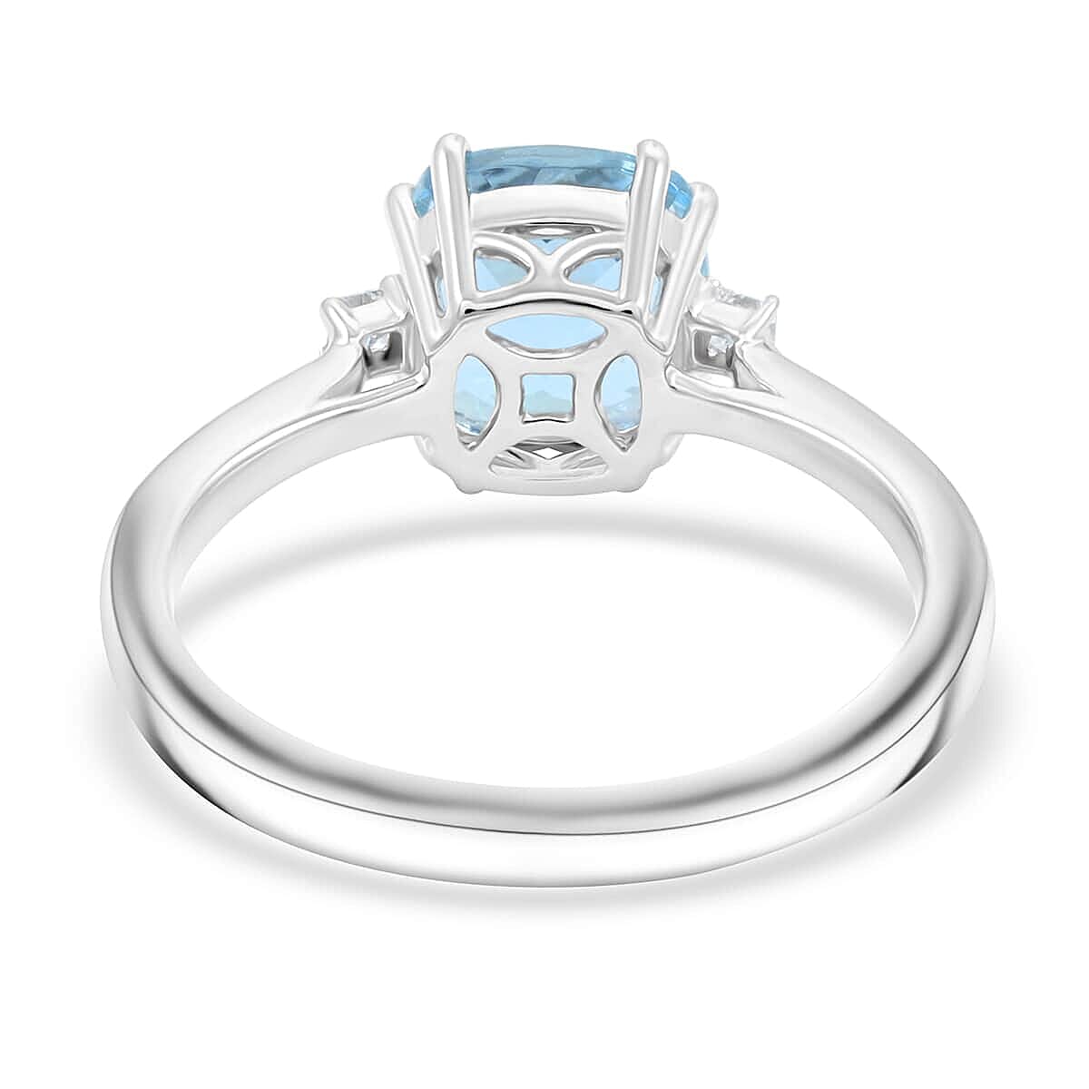 Appraised and Certified 2.35 Ct. Santamaria Aquamarine, Diamond Solitaire Ring in 950 Platinum 7989252 4