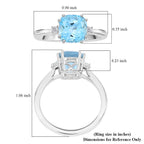 Rhapsody  950 Platinum  AAAA  Santamaria Aquamarine   White Diamond  VS Ring 2.35 ct,  Platinum Wt. 5.82 Gms  2.350  Ct.