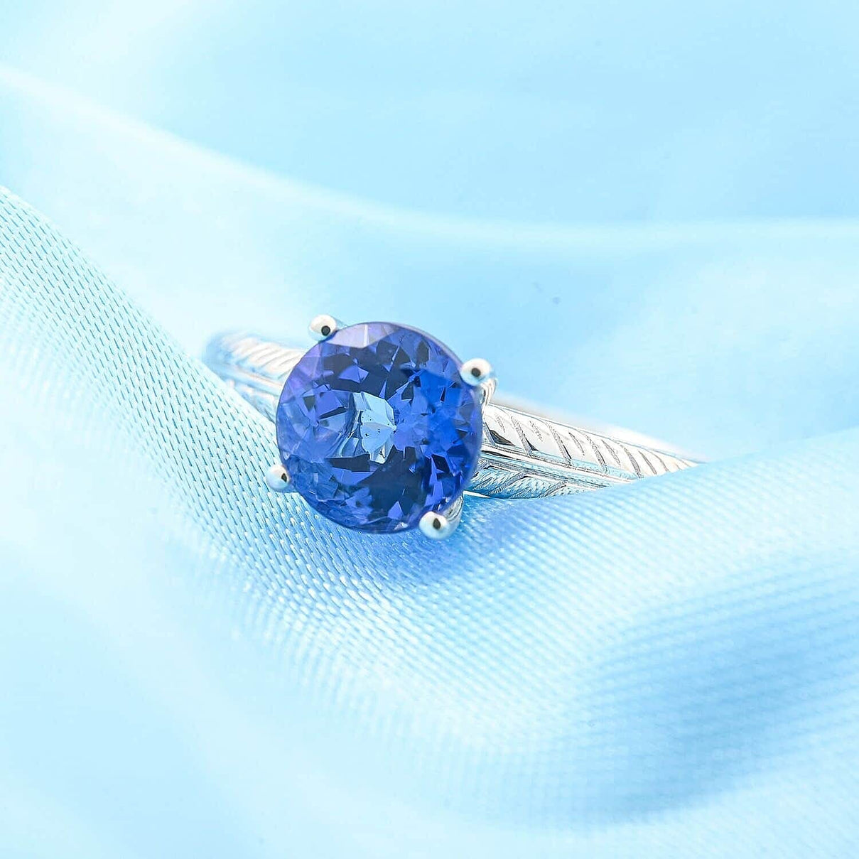 Rhapsody 950 Platinum AAAA Tanzanite Ring, Platinum Wt.4.68 Gms  1.500  Ct. 7672775 1