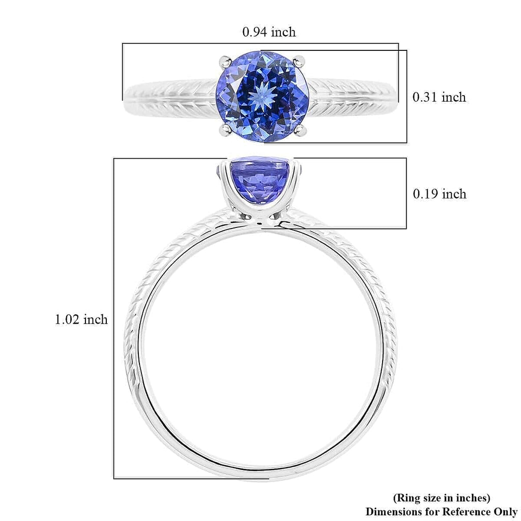 Rhapsody 950 Platinum AAAA Tanzanite Ring, Platinum Wt.4.68 Gms  1.500  Ct.