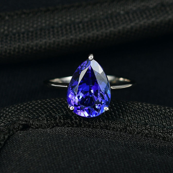 RHAPSODY 4.52 Ct. AAAA Tanzanite Pear Cut Solitaire Ring in 950 Platinum 8306256 2