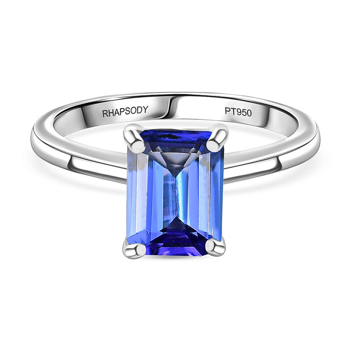 Rhapsody 950 Platinum AAAA Tanzanite Solitaire Ring, Platinum Wt.4.53 Gms  2.072  Ct. 8586977 1