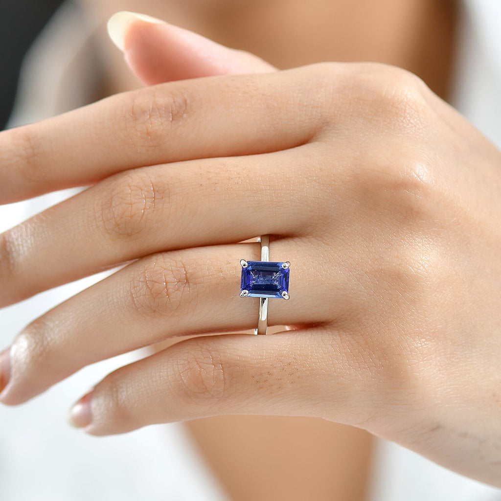 Rhapsody 950 Platinum AAAA Tanzanite Solitaire Ring, Platinum Wt.4.53 Gms  2.072  Ct.