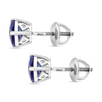 RHAPSODY - 950 Platinum AAAA Tanzanite Solitaire Stud Push Post Earring with Screw Back 2.94 Ct.