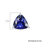 RHAPSODY - 950 Platinum AAAA Tanzanite Solitaire Stud Push Post Earring with Screw Back 2.94 Ct.