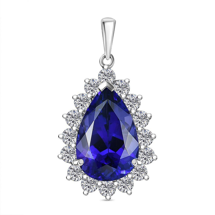 Managing Director Special -  DOORBUSTER DEAL - Rhapsody 950 Platinum AAAA Tanzanite &amp; Natural Diamond (VS/EF) Pendant 11.34 Ct, Platinum Wt. 5.46 Gms. 8304831 1