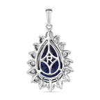 Managing Director Special Rhapsody 11.3 ct. AAAA Tanzanite & Natural Diamond (VS/EF) Solitaire Halo Pendant in 950 Platinum