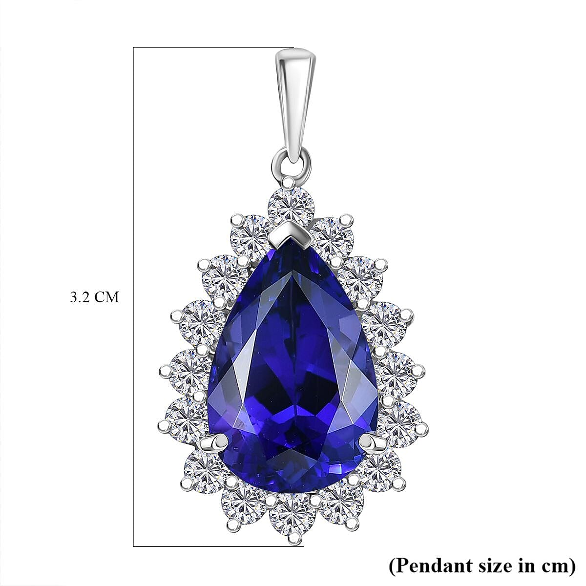 Managing Director Special - DOORBUSTER DEAL - Rhapsody 950 Platinum AAAA Tanzanite &amp; Natural Diamond (VS/EF) Pendant 11.34 Ct, Platinum Wt. 5.46 Gms. 8304831 6
